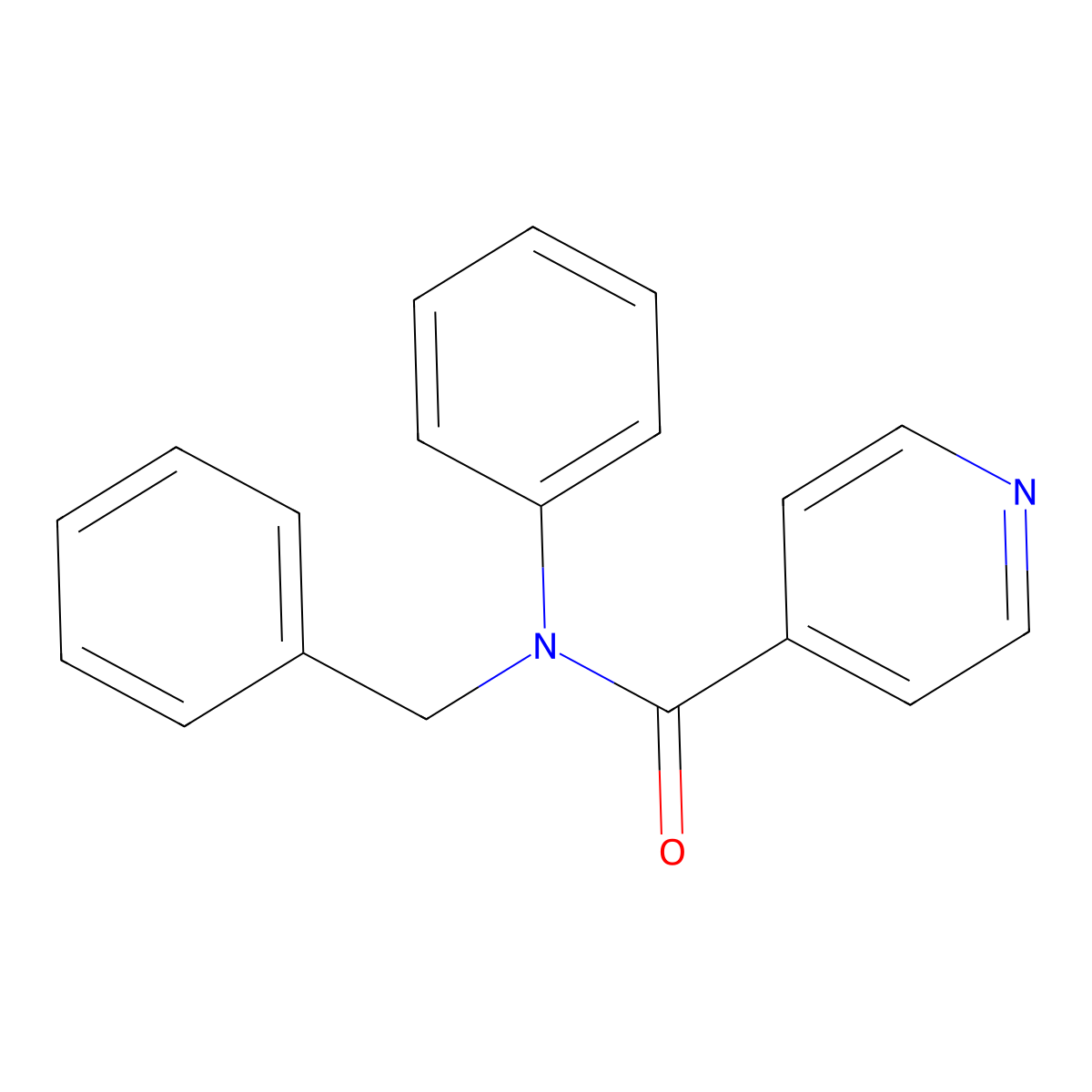 N-benzyl-N-phenylpyridine-4-carboxamide molecular structure, CAS 717854-70-1