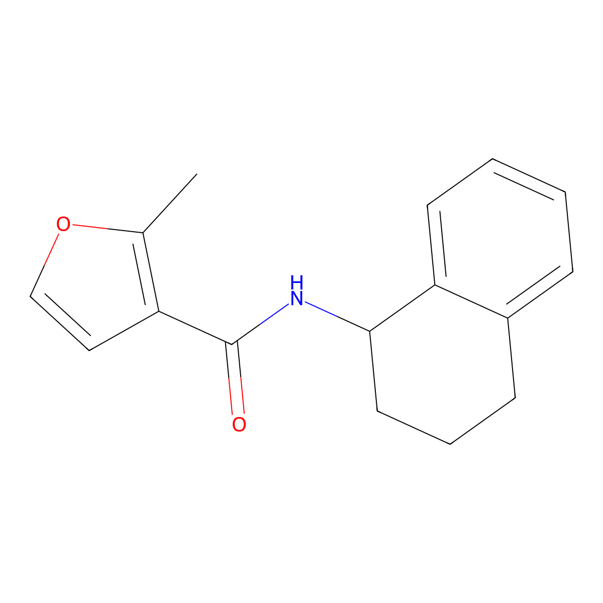2-methyl-N-(1,2,3,4-tetrahydro-1-naphthalenyl)-3-furamide molecular structure, CAS 717854-76-7
