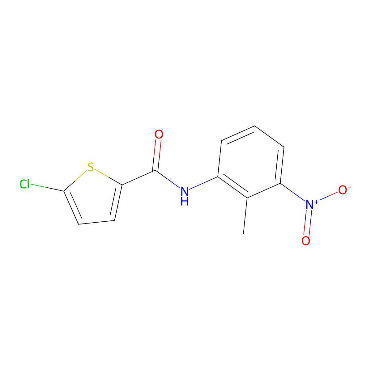 5-chloro-N-(2-methyl-3-nitrophenyl)thiophene-2-carboxamide molecular structure, CAS 717854-78-9