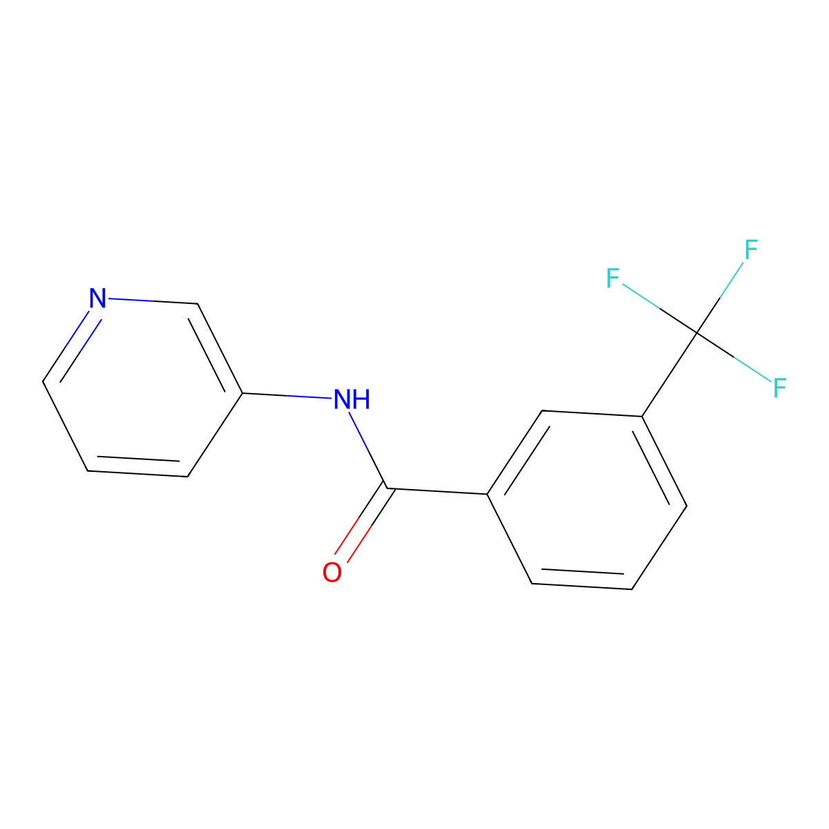 N-(pyridin-3-yl)-3-(trifluoromethyl)benzamide molecular structure, CAS 717855-08-8