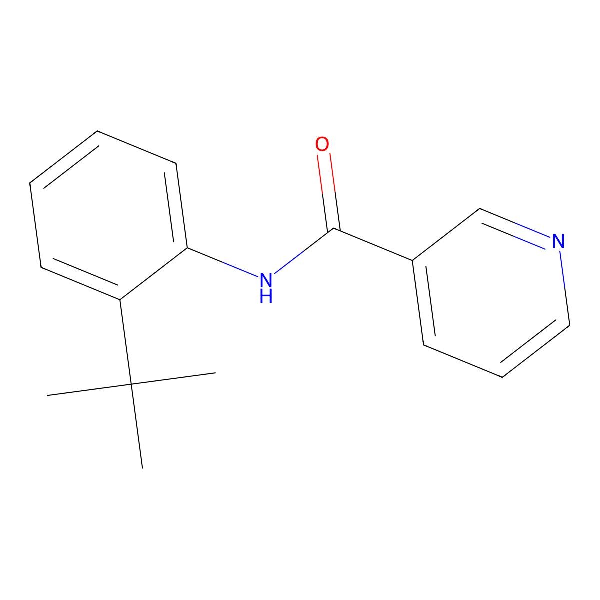 N-(2-tert-butylphenyl)pyridine-3-carboxamide molecular structure, CAS 717856-87-6