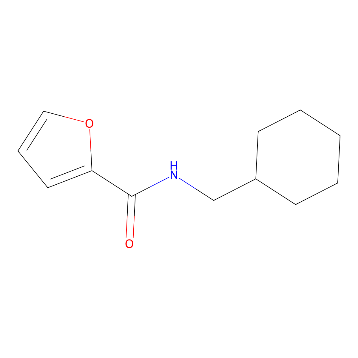 N-(cyclohexylmethyl)furan-2-carboxamide molecular structure, CAS 717856-97-8