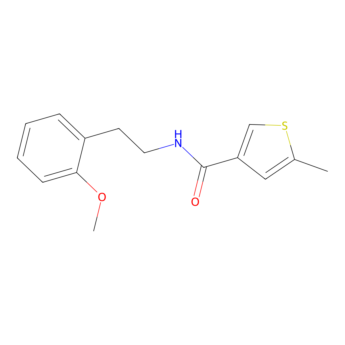 N-[2-(2-methoxyphenyl)ethyl]-5-methylthiophene-3-carboxamide molecular structure, CAS 717857-02-8