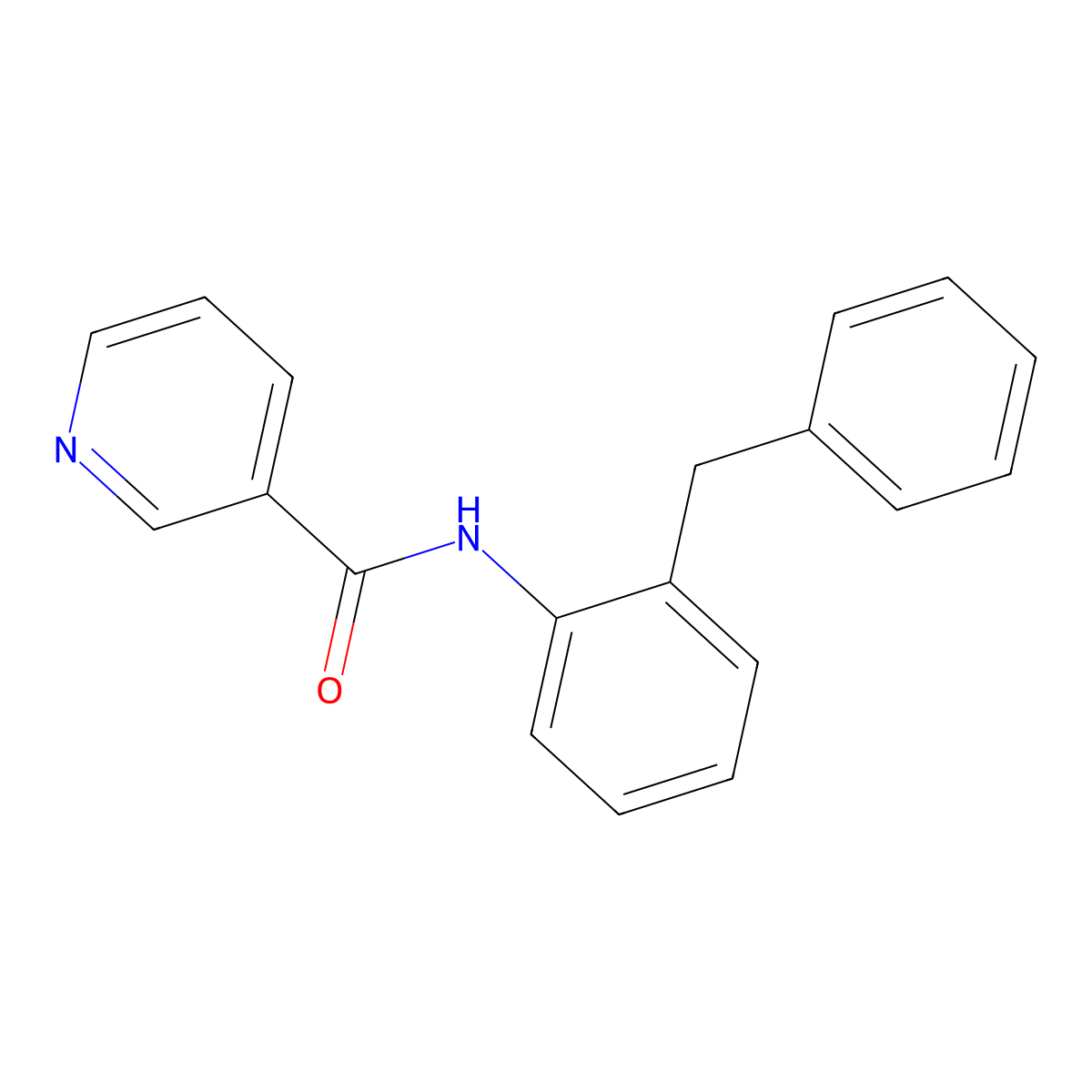 N-(2-benzylphenyl)pyridine-3-carboxamide molecular structure, CAS 717857-05-1