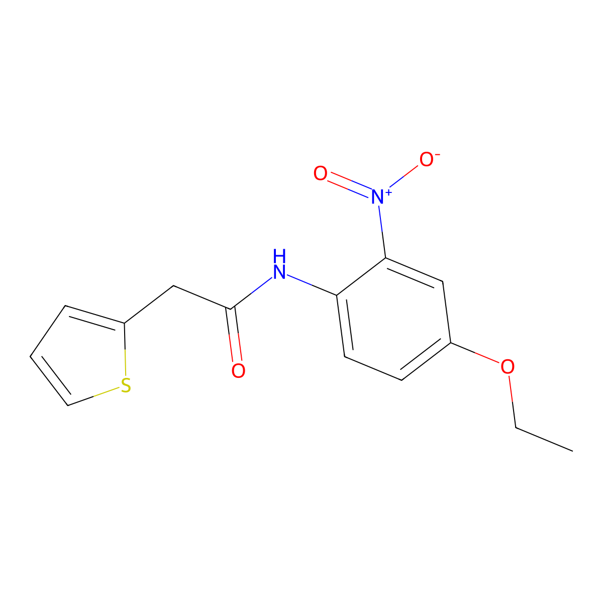 N-(4-ethoxy-2-nitrophenyl)-2-thiophen-2-ylacetamide molecular structure, CAS 717857-09-5