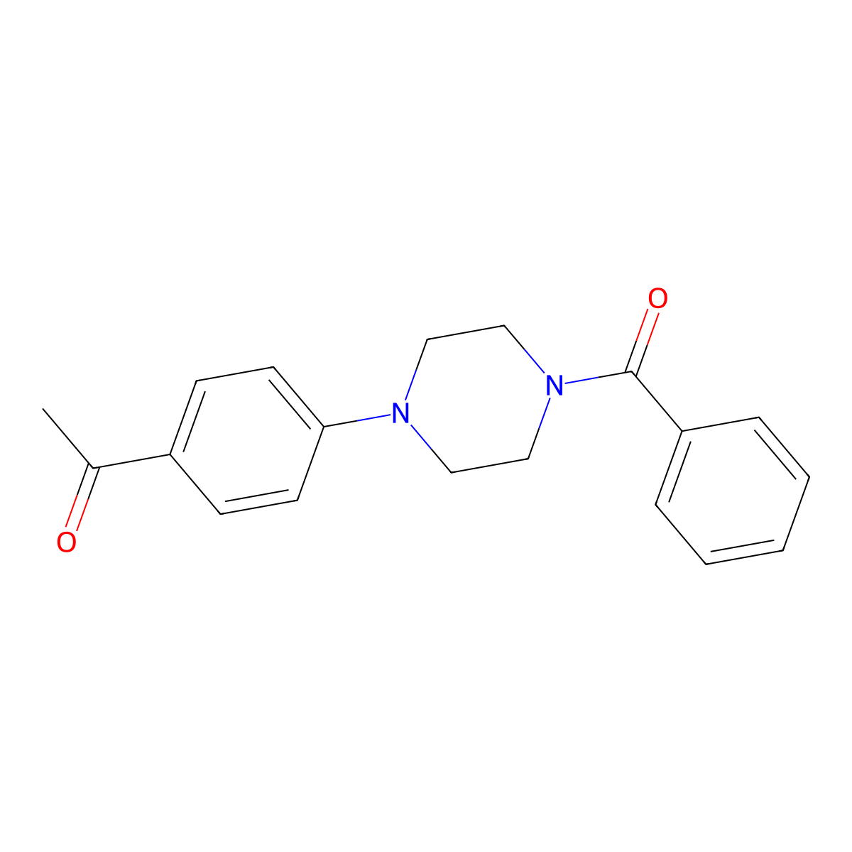 1-[4-(4-Benzoylpiperazin-1-yl)phenyl]ethanone molecular structure, CAS 717857-64-2