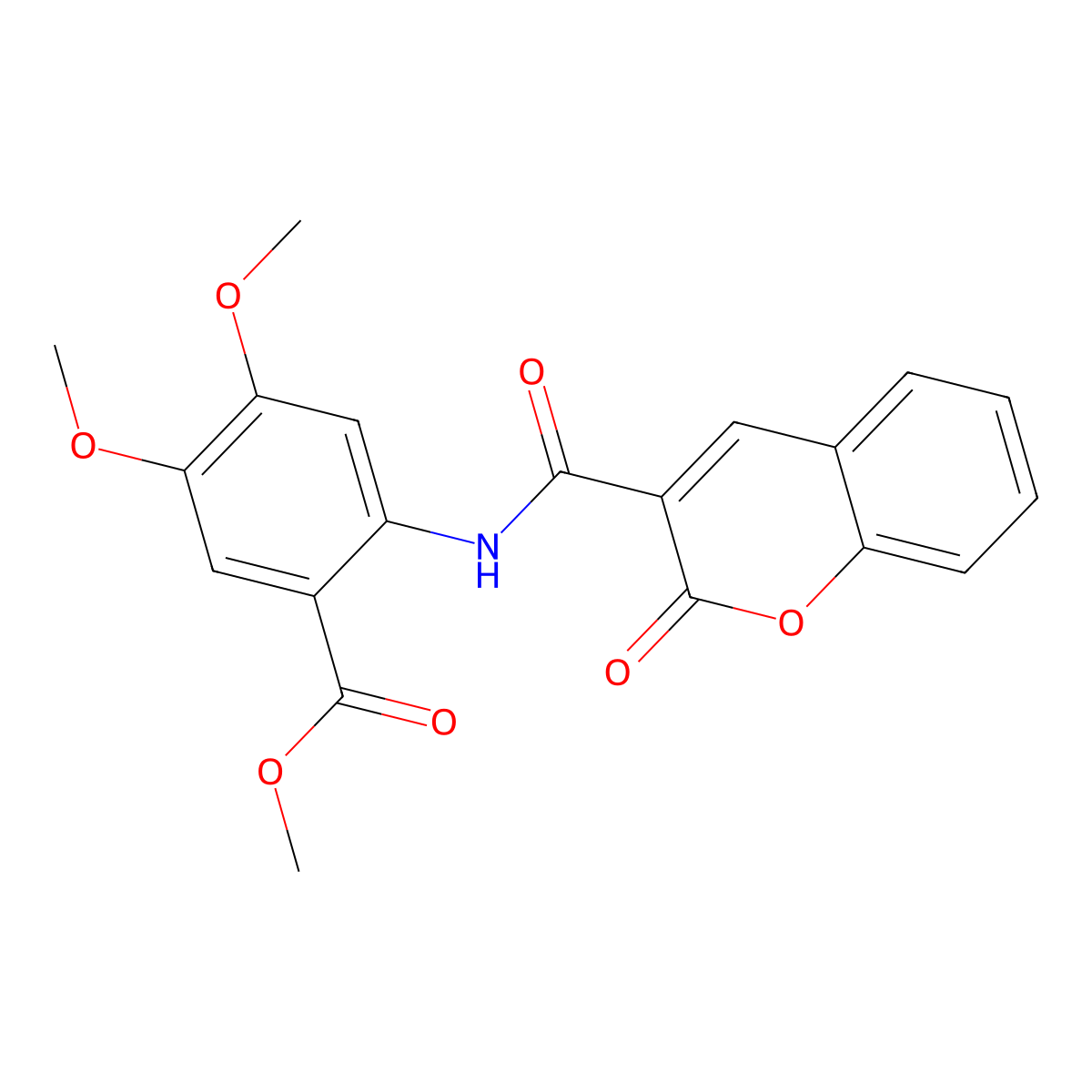methyl 4,5-dimethoxy-2-{[(2-oxo-2H-chromen-3-yl)carbonyl]amino}benzoate molecular structure, CAS 717857-91-5