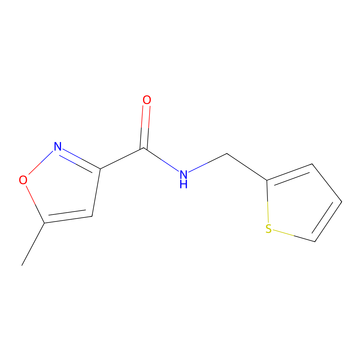 5-methyl-N-(thiophen-2-ylmethyl)-1,2-oxazole-3-carboxamide molecular structure, CAS 717857-97-1