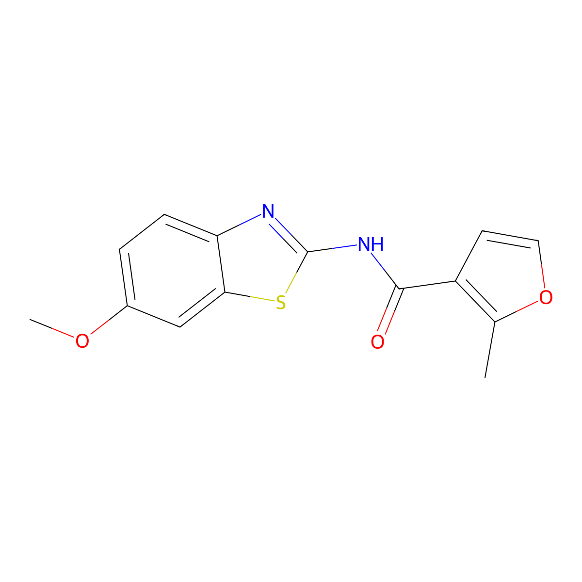 N-(6-methoxy-1,3-benzothiazol-2-yl)-2-methylfuran-3-carboxamide molecular structure, CAS 717857-99-3
