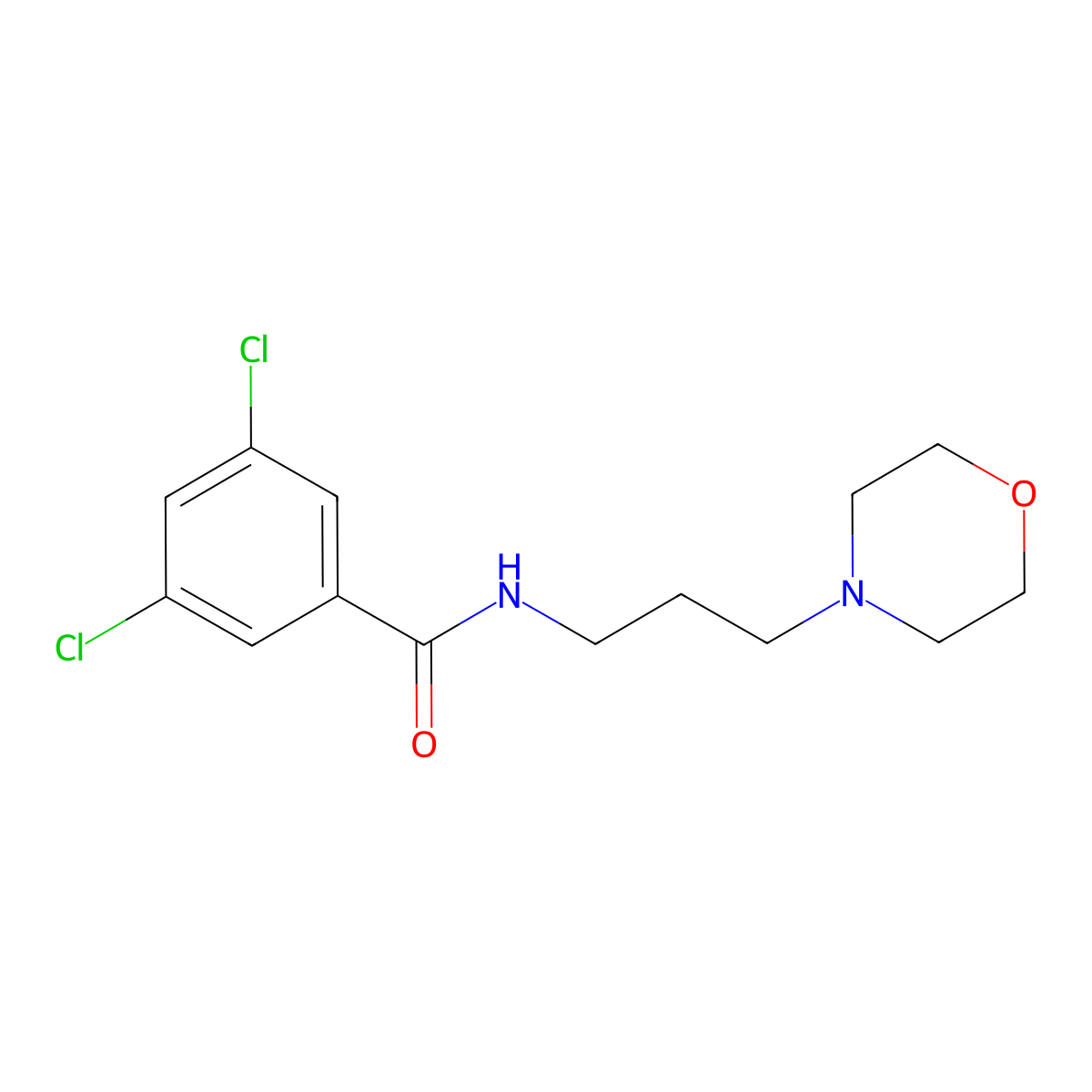 3,5-dichloro-N-(3-morpholin-4-ylpropyl)benzamide molecular structure, CAS 717858-06-5