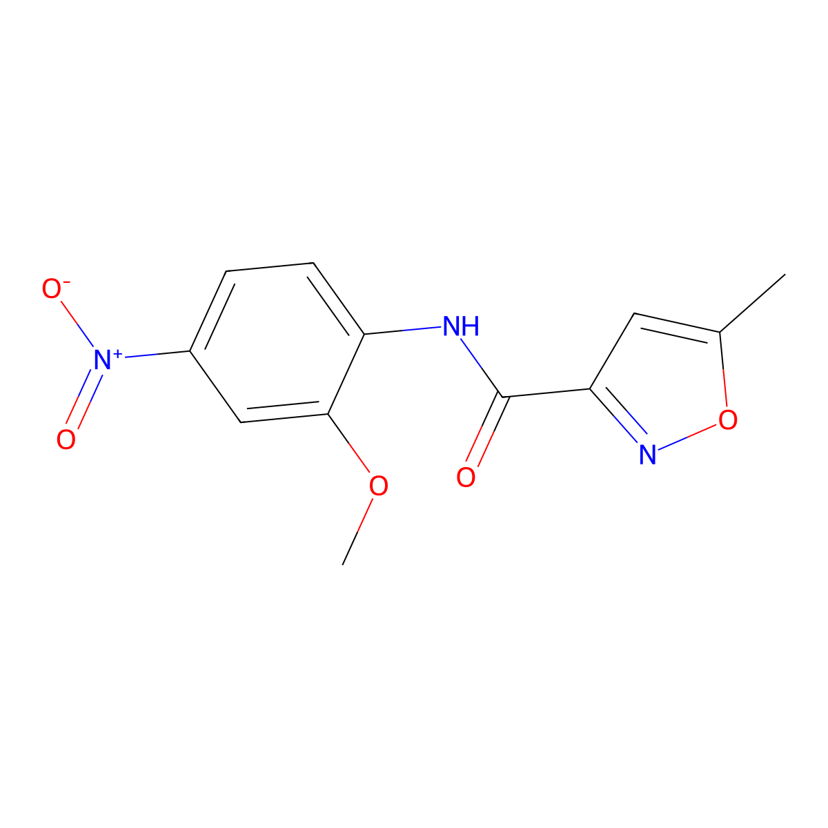 N-(2-methoxy-4-nitrophenyl)-5-methyl-1,2-oxazole-3-carboxamide molecular structure, CAS 717858-22-5