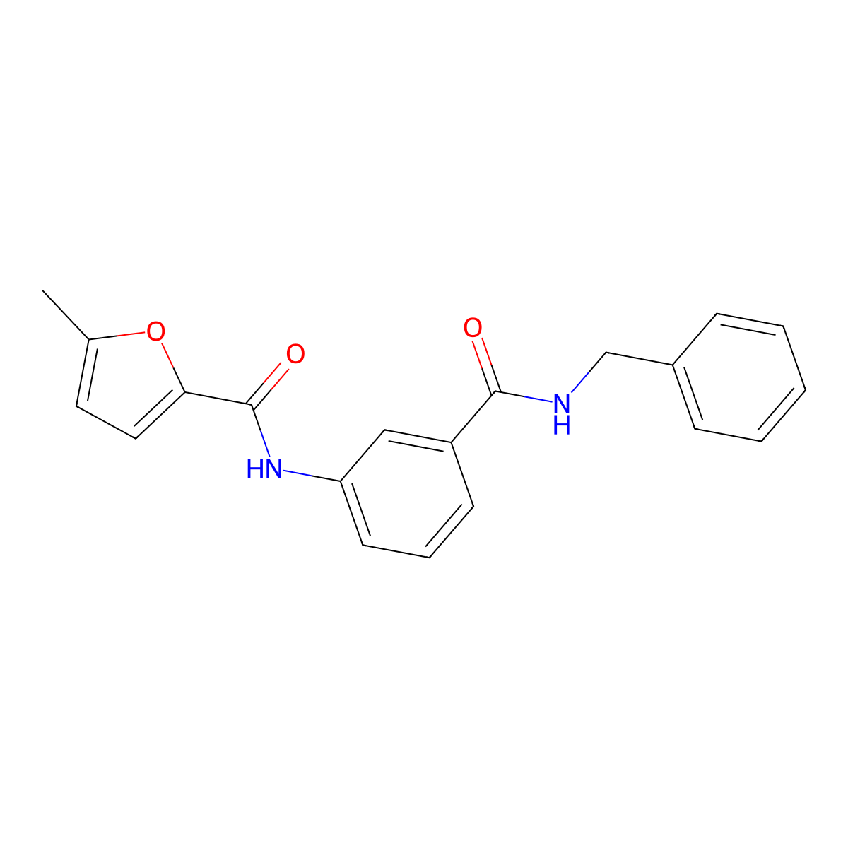 N-[3-(benzylcarbamoyl)phenyl]-5-methylfuran-2-carboxamide molecular structure, CAS 717858-35-0