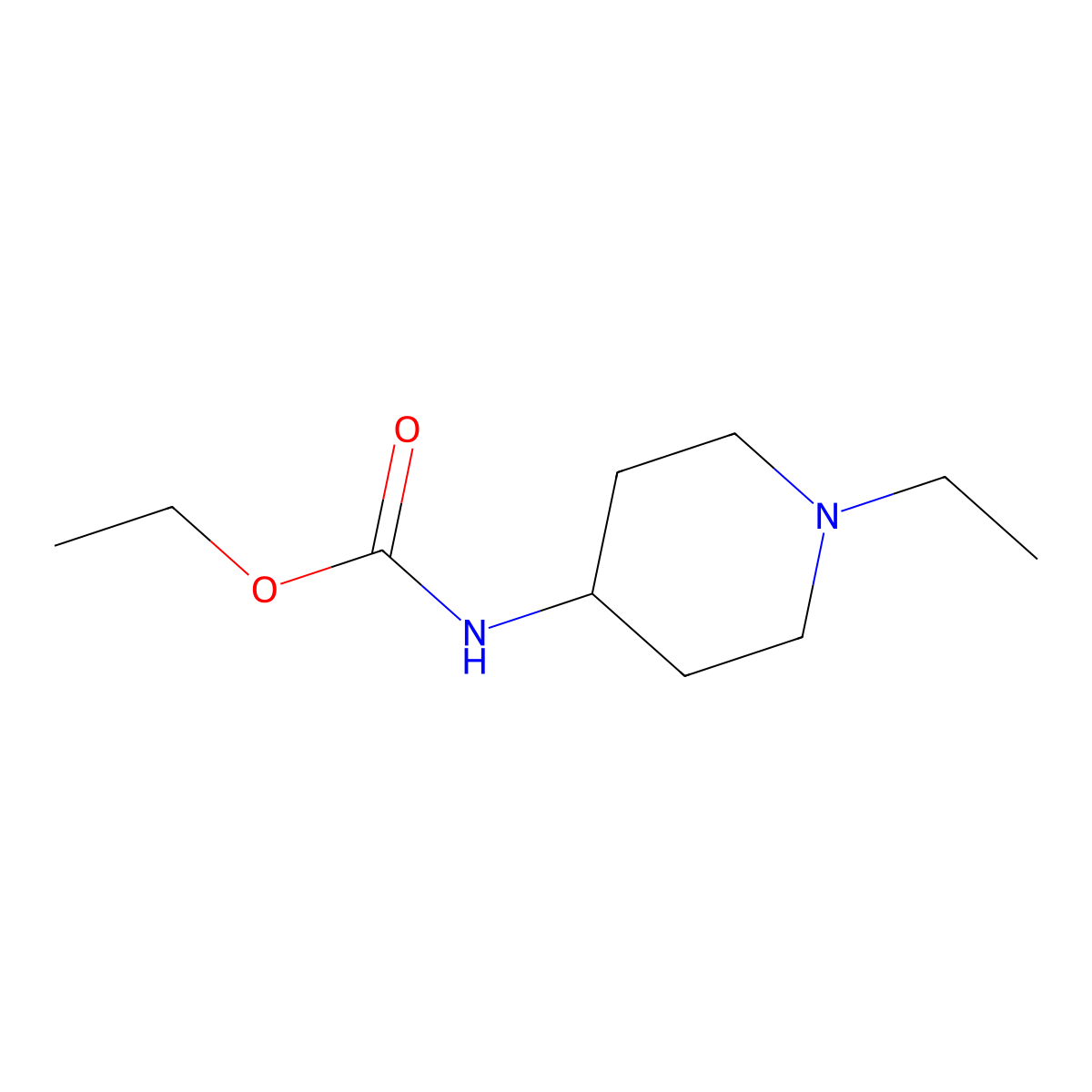 Ethyl (1-ethylpiperidin-4-yl)carbamate molecular structure, CAS 717858-38-3