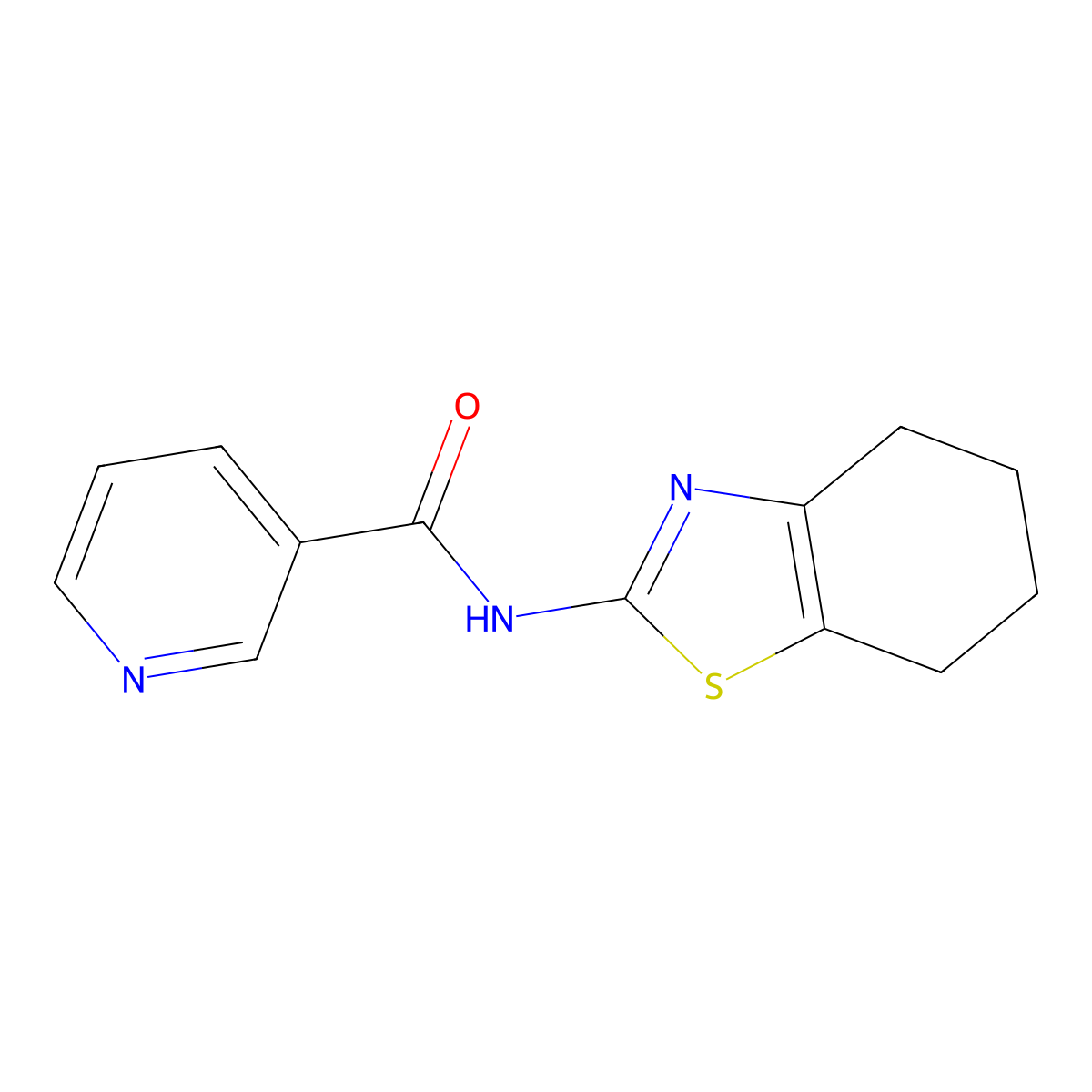 N-(4,5,6,7-tetrahydro-1,3-benzothiazol-2-yl)pyridine-3-carboxamide molecular structure, CAS 717858-72-5