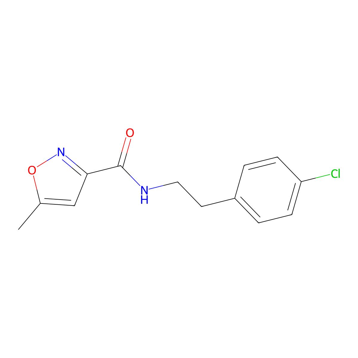 N-[2-(4-chlorophenyl)ethyl]-5-methyl-1,2-oxazole-3-carboxamide molecular structure, CAS 717858-94-1