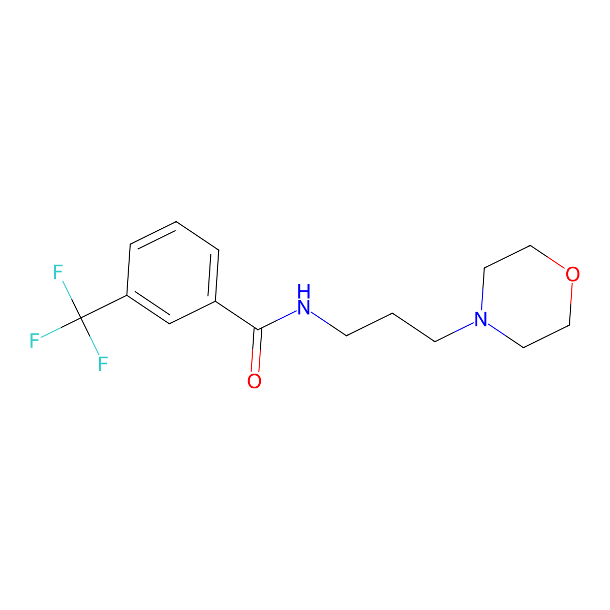 N-(3-Morpholinopropyl)-3-(trifluoromethyl)benzamide molecular structure, CAS 717858-96-3