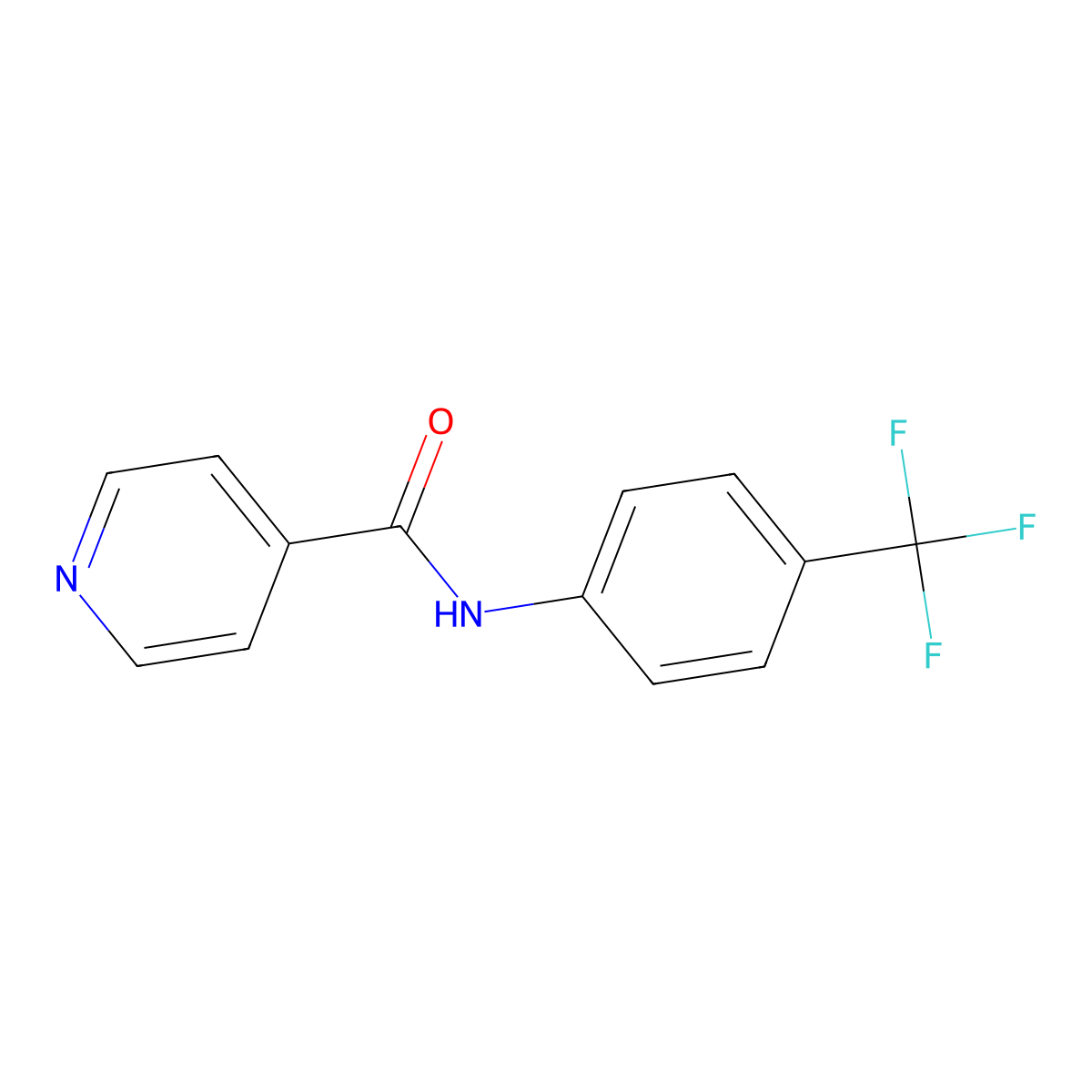 N-[4-(trifluoromethyl)phenyl]pyridine-4-carboxamide molecular structure, CAS 717858-97-4