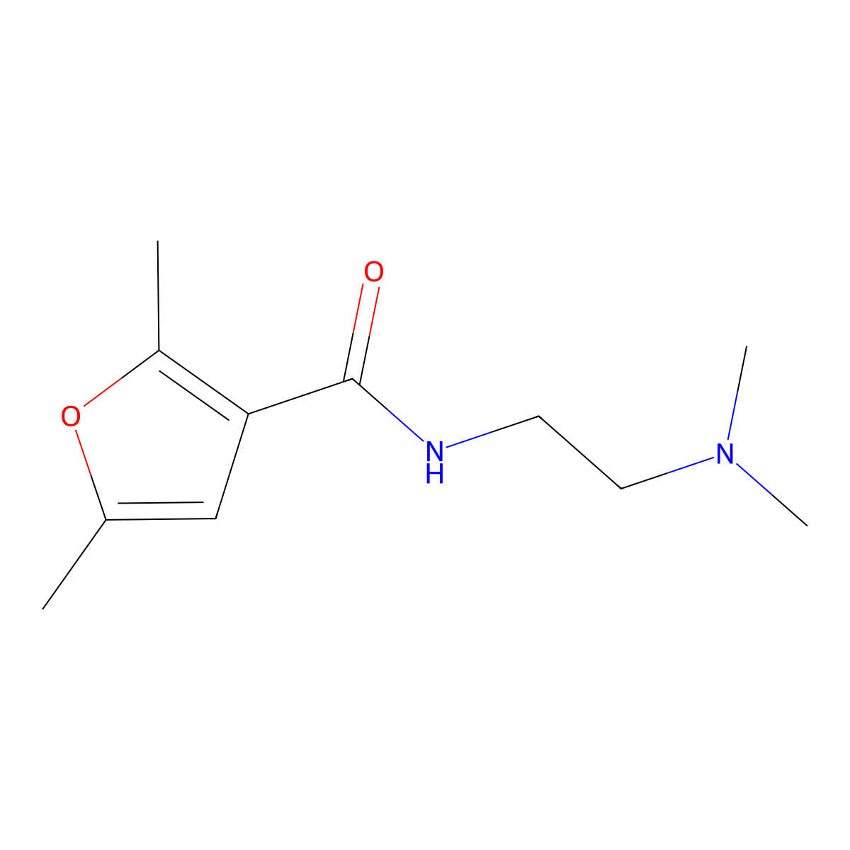N-[2-(dimethylamino)ethyl]-2,5-dimethylfuran-3-carboxamide molecular structure, CAS 717859-19-3