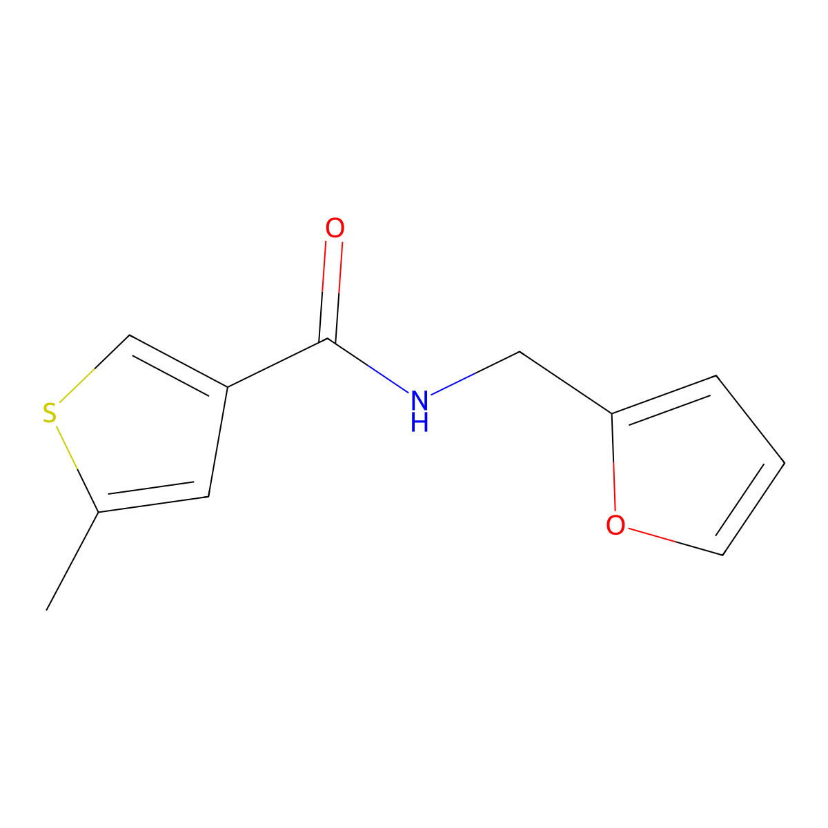N-(furan-2-ylmethyl)-5-methylthiophene-3-carboxamide molecular structure, CAS 717859-58-0