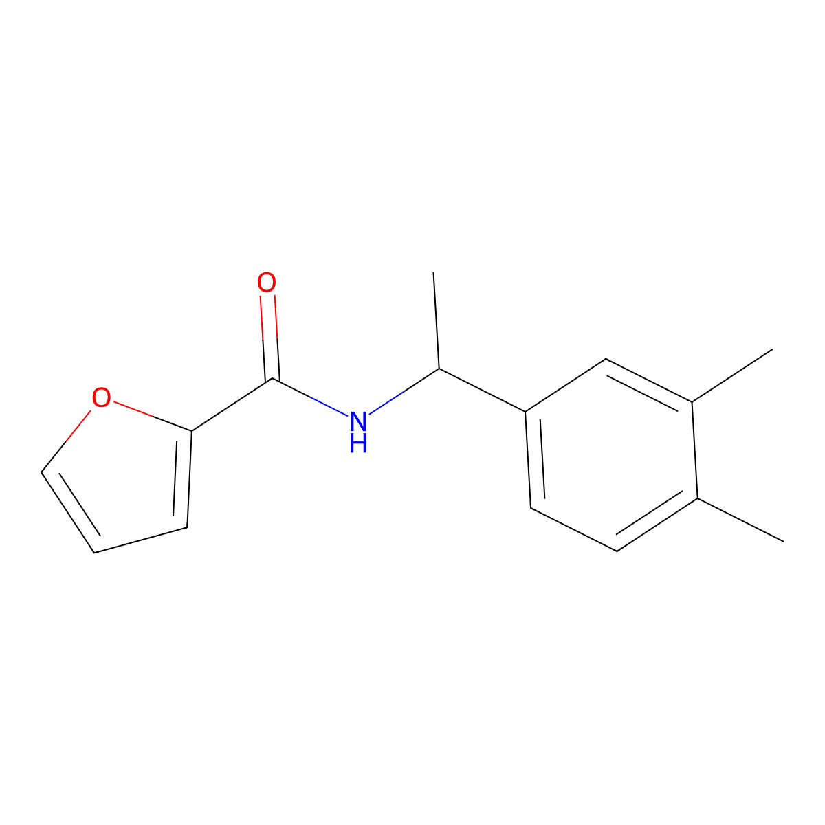 N-[1-(3,4-dimethylphenyl)ethyl]furan-2-carboxamide molecular structure, CAS 717859-97-7