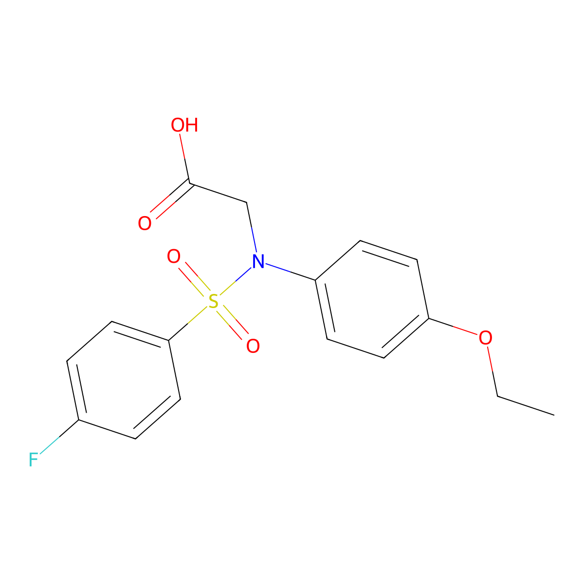 N-(4-ethoxyphenyl)-N-[(4-fluorophenyl)sulfonyl]glycine molecular structure, CAS 717860-75-8