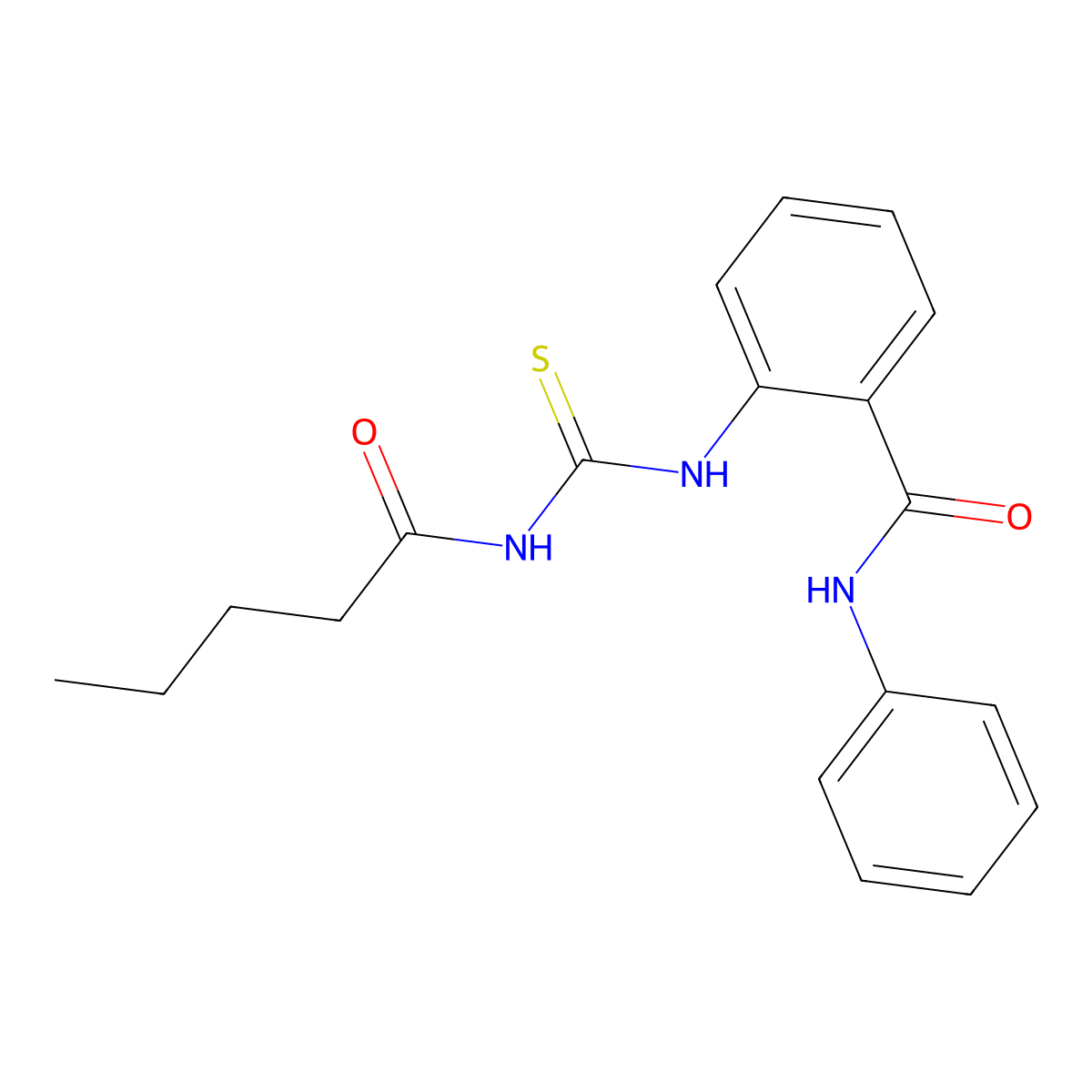 2-(pentanoylcarbamothioylamino)-N-phenylbenzamide molecular structure, CAS 717861-65-9