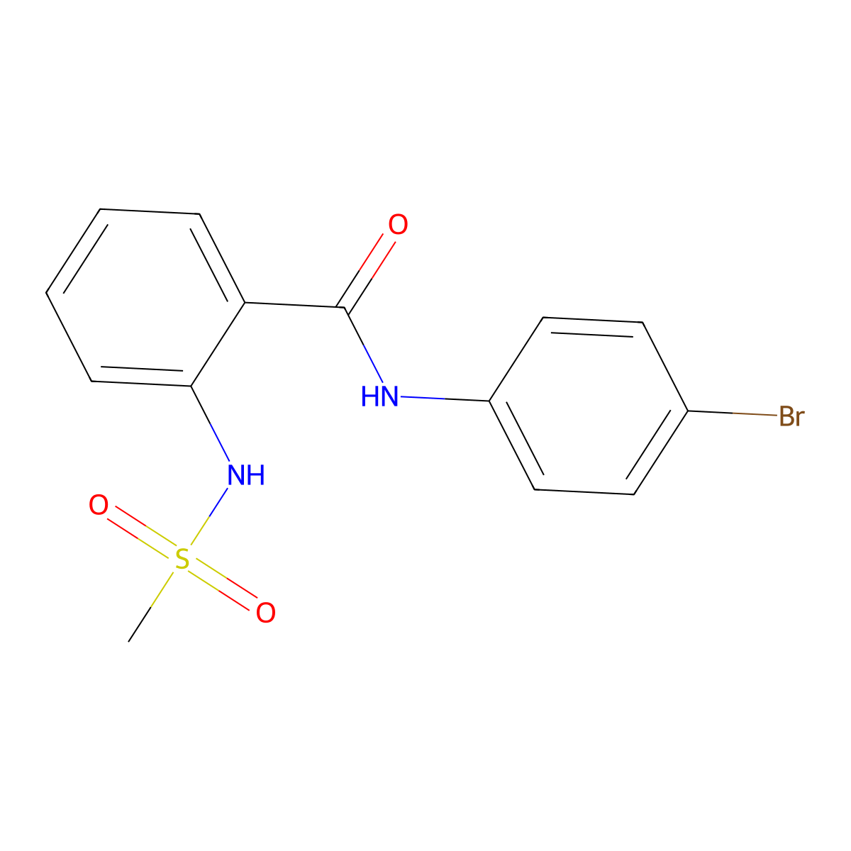 N-(4-bromophenyl)-2-(methanesulfonamido)benzamide molecular structure, CAS 717862-14-1