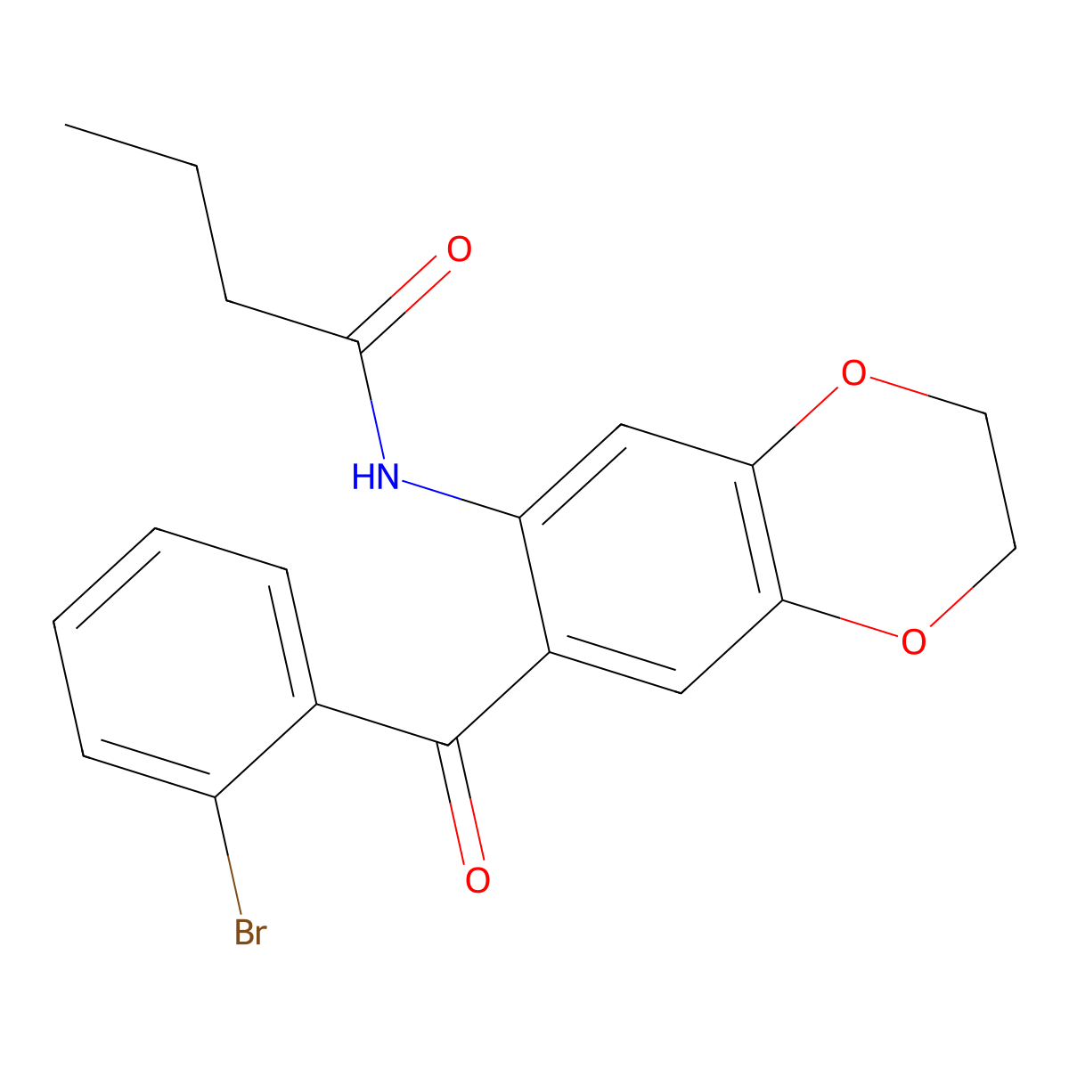 N-[7-(2-bromobenzoyl)-2,3-dihydro-1,4-benzodioxin-6-yl]butanamide molecular structure, CAS 717862-22-1