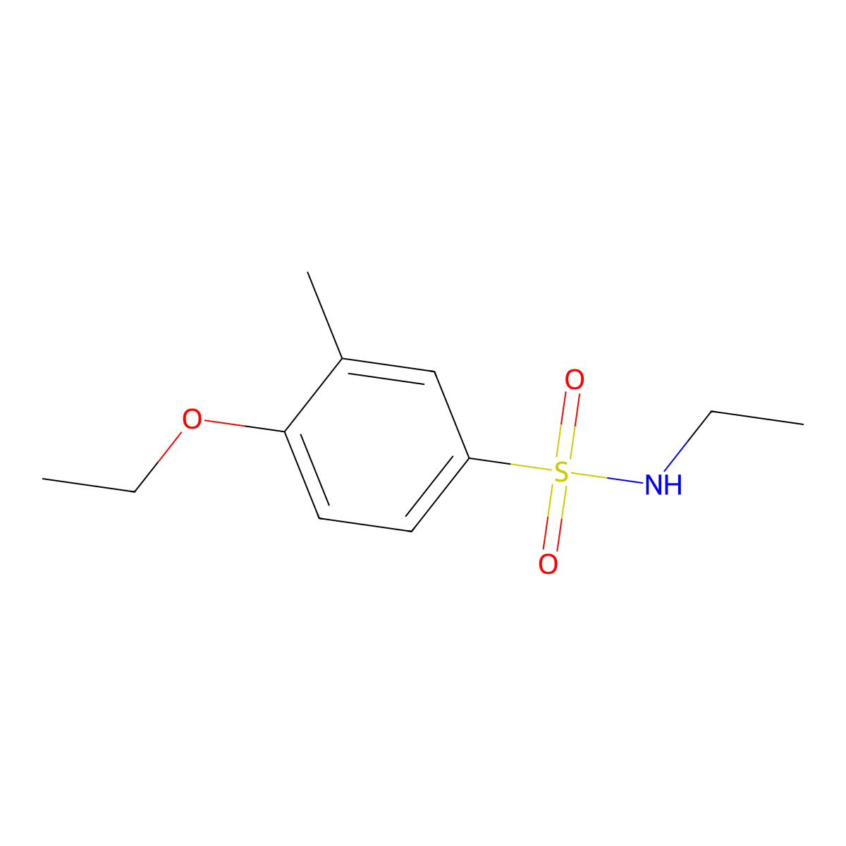 4-ethoxy-N-ethyl-3-methylbenzenesulfonamide molecular structure, CAS 717862-37-8