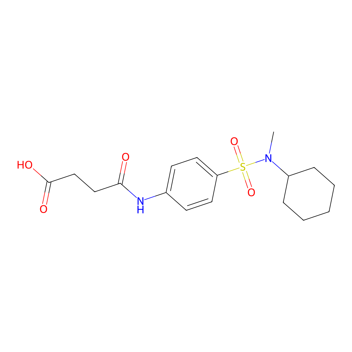 4-(4-{[Cyclohexyl(methyl)amino]sulfonyl}anilino)-4-oxobutanoic acid molecular structure, CAS 717862-44-7
