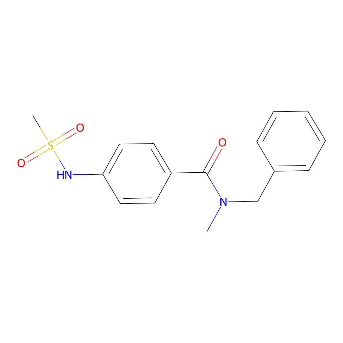 N-benzyl-4-(methanesulfonamido)-N-methylbenzamide molecular structure, CAS 717862-60-7