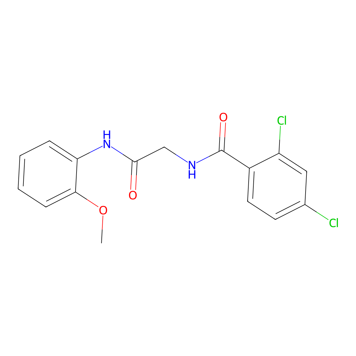 2,4-dichloro-N-[2-(2-methoxyanilino)-2-oxoethyl]benzamide molecular structure, CAS 717862-70-9