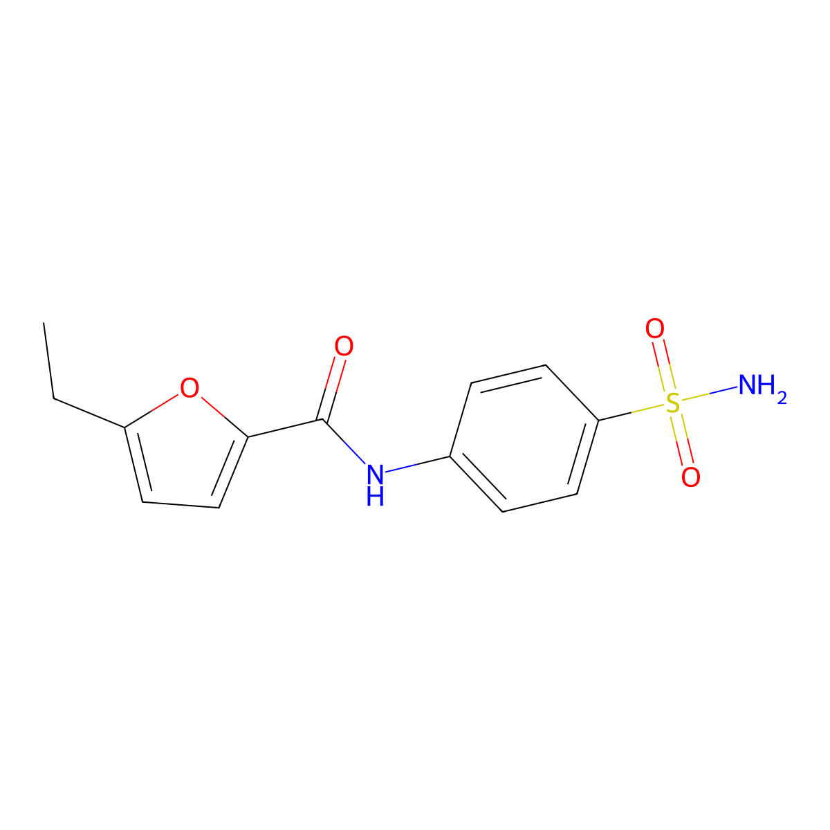 5-ethyl-N-(4-sulfamoylphenyl)furan-2-carboxamide molecular structure, CAS 717862-76-5
