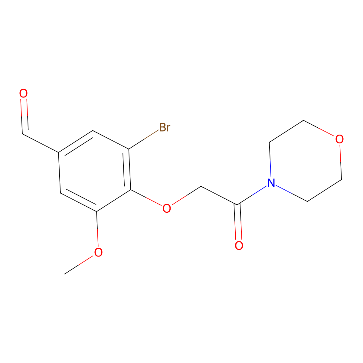 3-Bromo-5-methoxy-4-(2-morpholin-4-yl-2-oxoethoxy)benzaldehyde molecular structure, CAS 717862-84-5