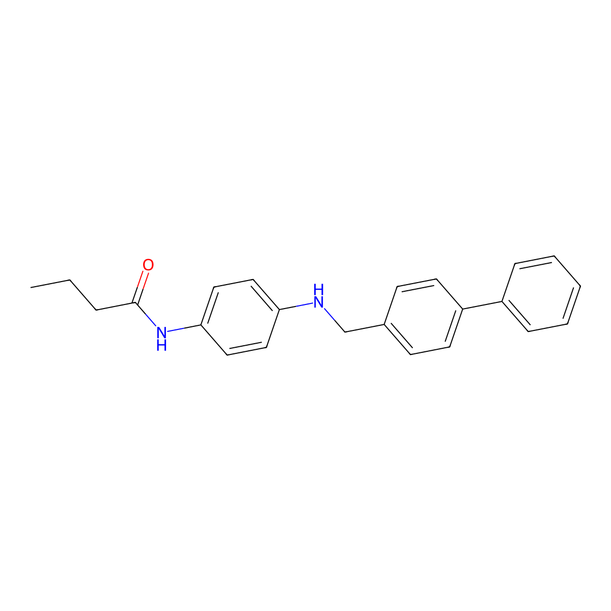 N-[4-[(4-phenylphenyl)methylamino]phenyl]butanamide molecular structure, CAS 717863-09-7