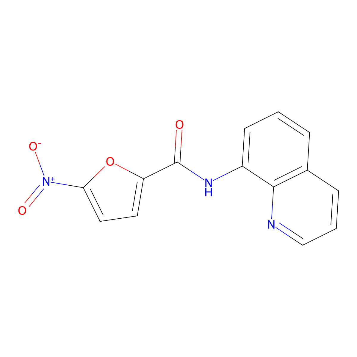 5-nitro-N-quinolin-8-ylfuran-2-carboxamide molecular structure, CAS 717863-19-9