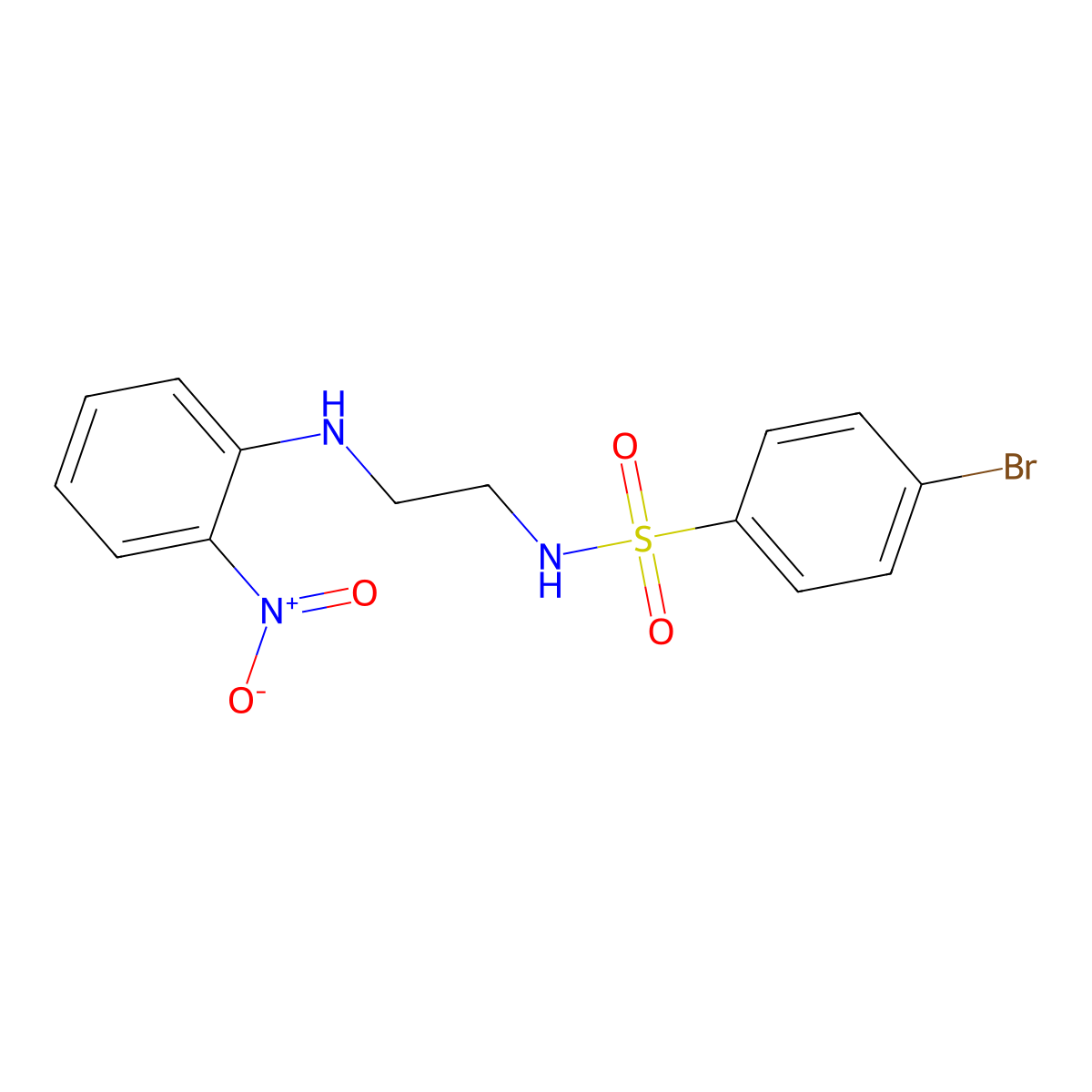 4-bromo-N-[2-(2-nitroanilino)ethyl]benzenesulfonamide molecular structure, CAS 717863-73-5