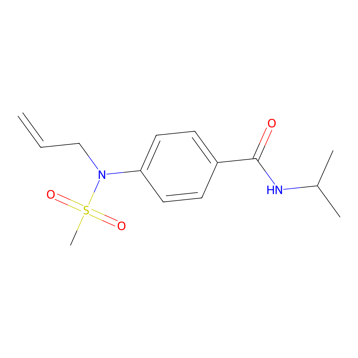 4-[allyl(methylsulfonyl)amino]-N-isopropylbenzamide molecular structure, CAS 717864-12-5