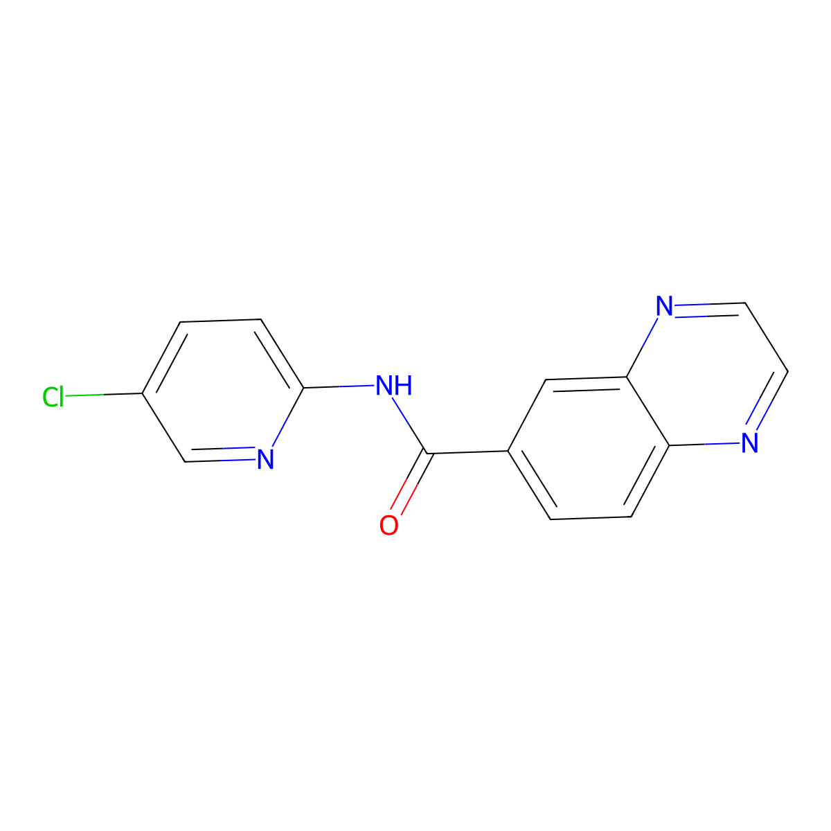 N-(5-chloropyridin-2-yl)quinoxaline-6-carboxamide molecular structure, CAS 717864-60-3