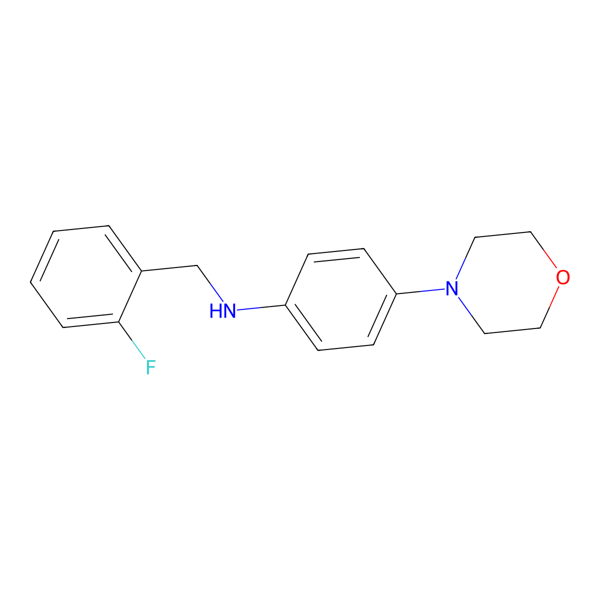 N-(2-fluorobenzyl)-4-(morpholin-4-yl)aniline molecular structure, CAS 717864-78-3