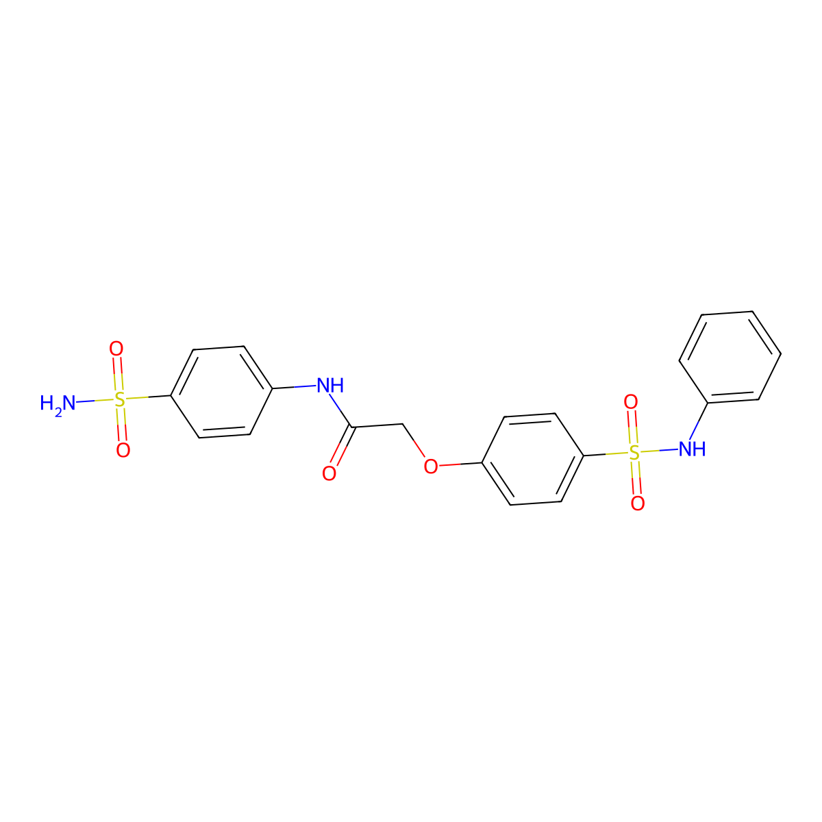 2-[4-(phenylsulfamoyl)phenoxy]-N-(4-sulfamoylphenyl)acetamide molecular structure, CAS 717864-85-2