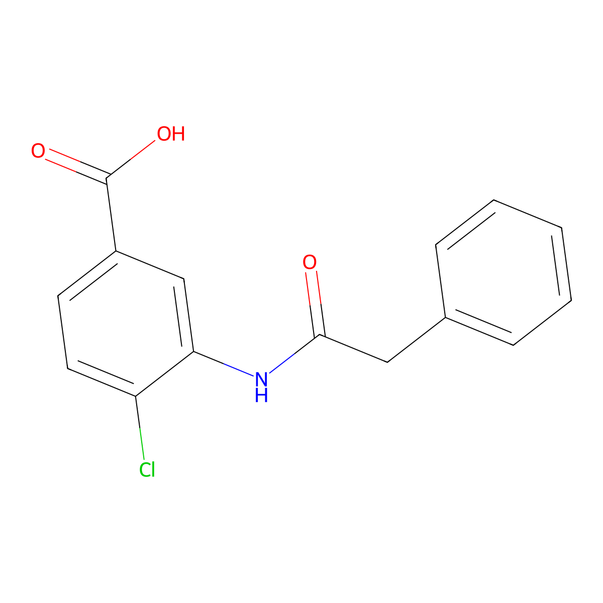 4-Chloro-3-[(phenylacetyl)amino]benzoic acid molecular structure, CAS 717865-10-6