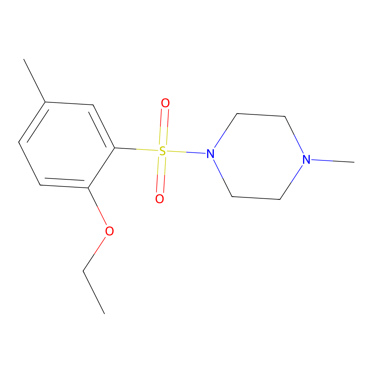 1-[(2-Ethoxy-5-methylphenyl)sulfonyl]-4-methylpiperazine molecular structure, CAS 717865-34-4