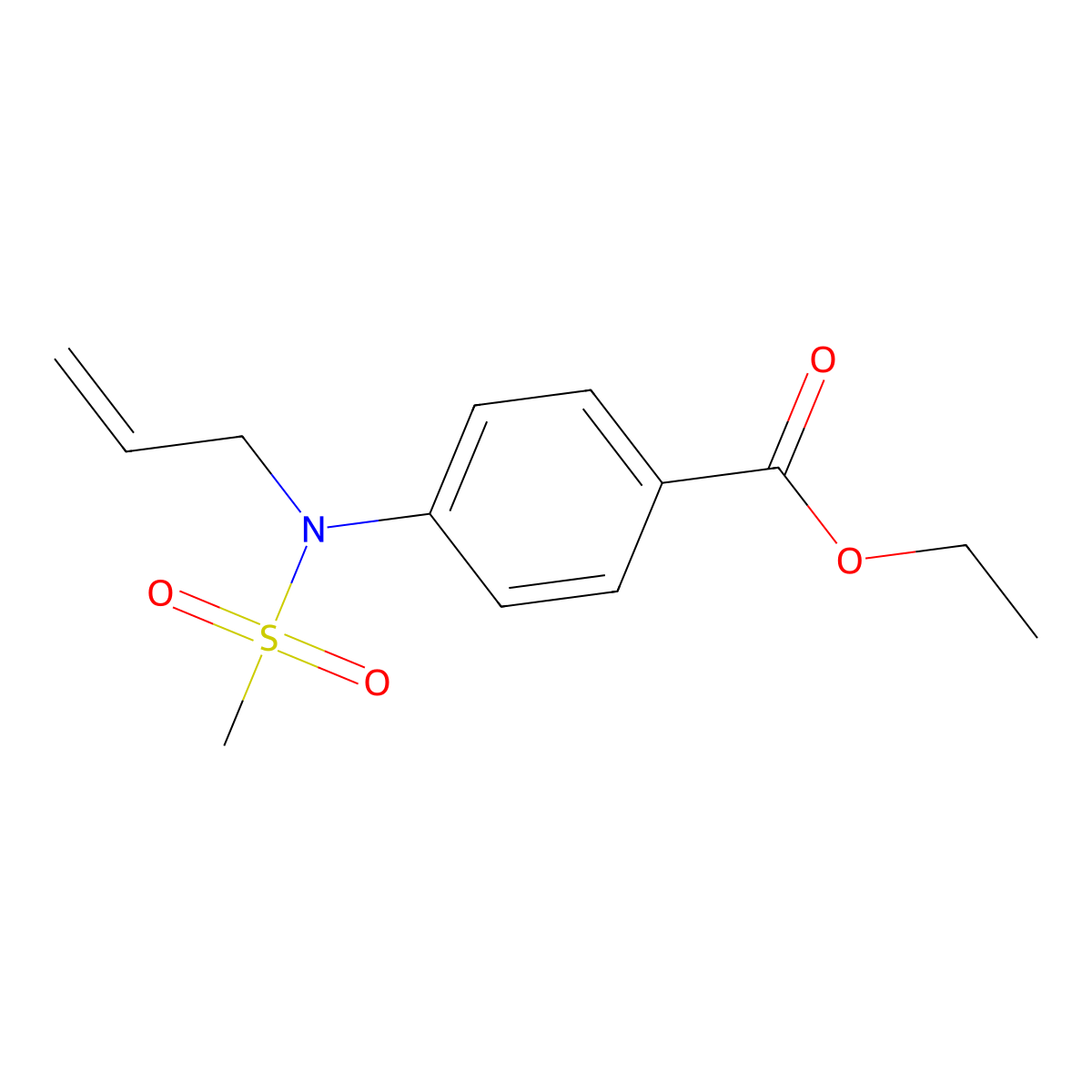 Ethyl 4-[allyl(methylsulfonyl)amino]benzoate molecular structure, CAS 717865-51-5