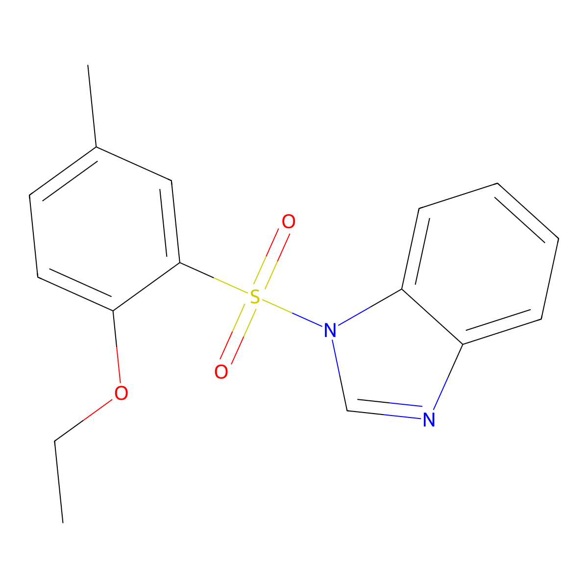 1-(2-Ethoxy-5-methylphenyl)sulfonylbenzimidazole molecular structure, CAS 717865-53-7