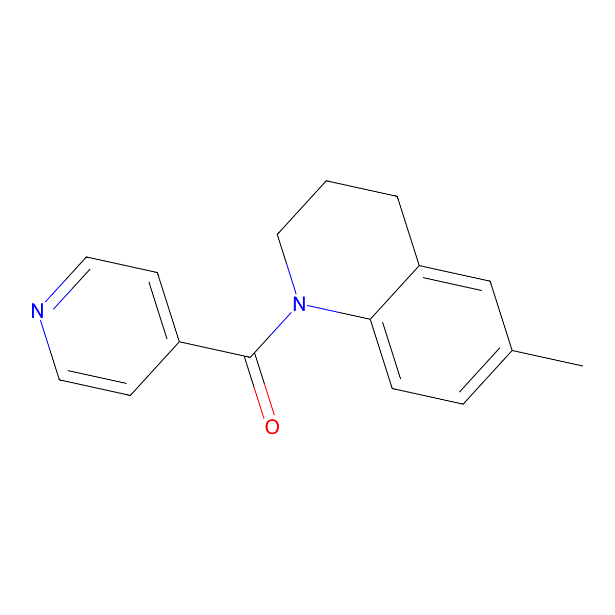 (6-methyl-3,4-dihydro-2H-quinolin-1-yl)-pyridin-4-ylmethanone molecular structure, CAS 717866-60-9