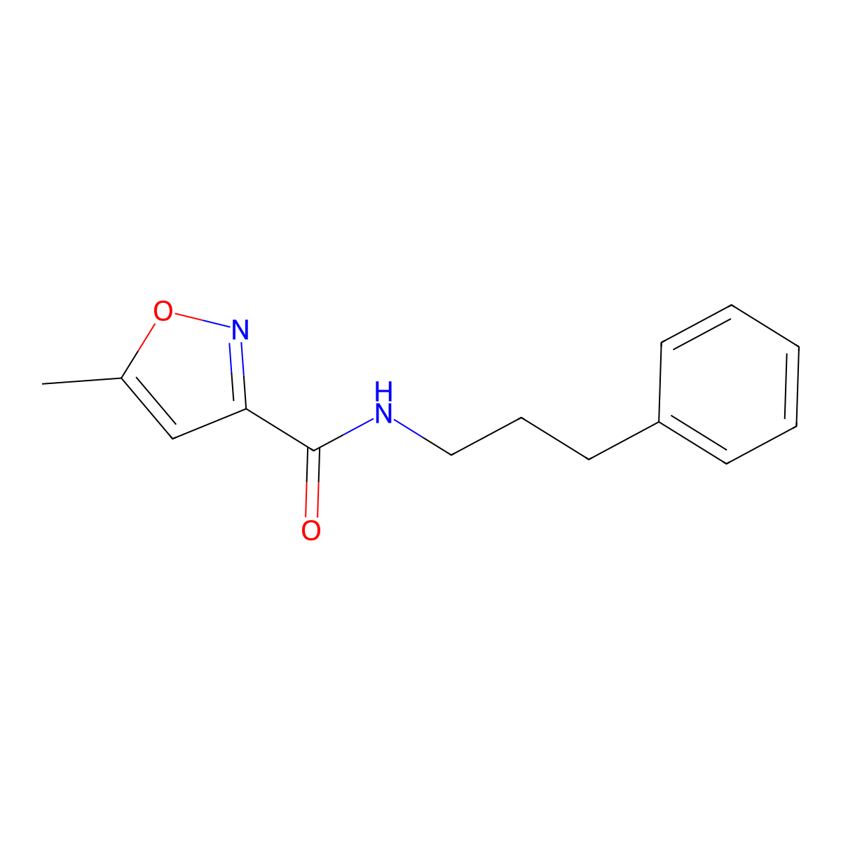 5-methyl-N-(3-phenylpropyl)-1,2-oxazole-3-carboxamide molecular structure, CAS 717866-99-4