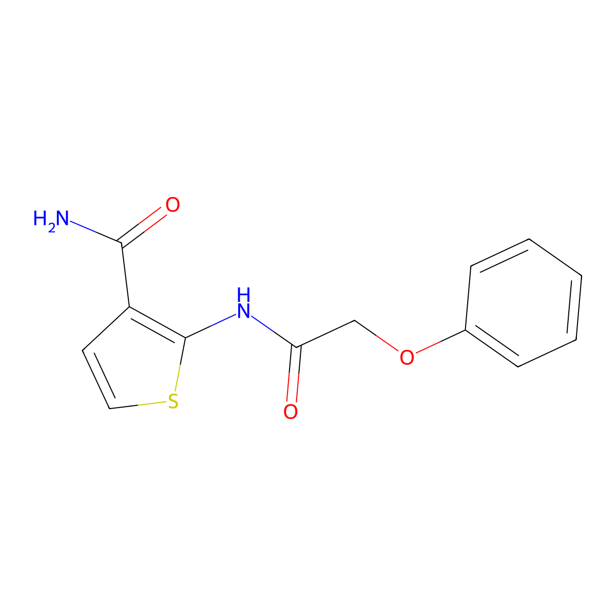 2-[(2-Phenoxyacetyl)amino]thiophene-3-carboxamide molecular structure, CAS 717867-34-0