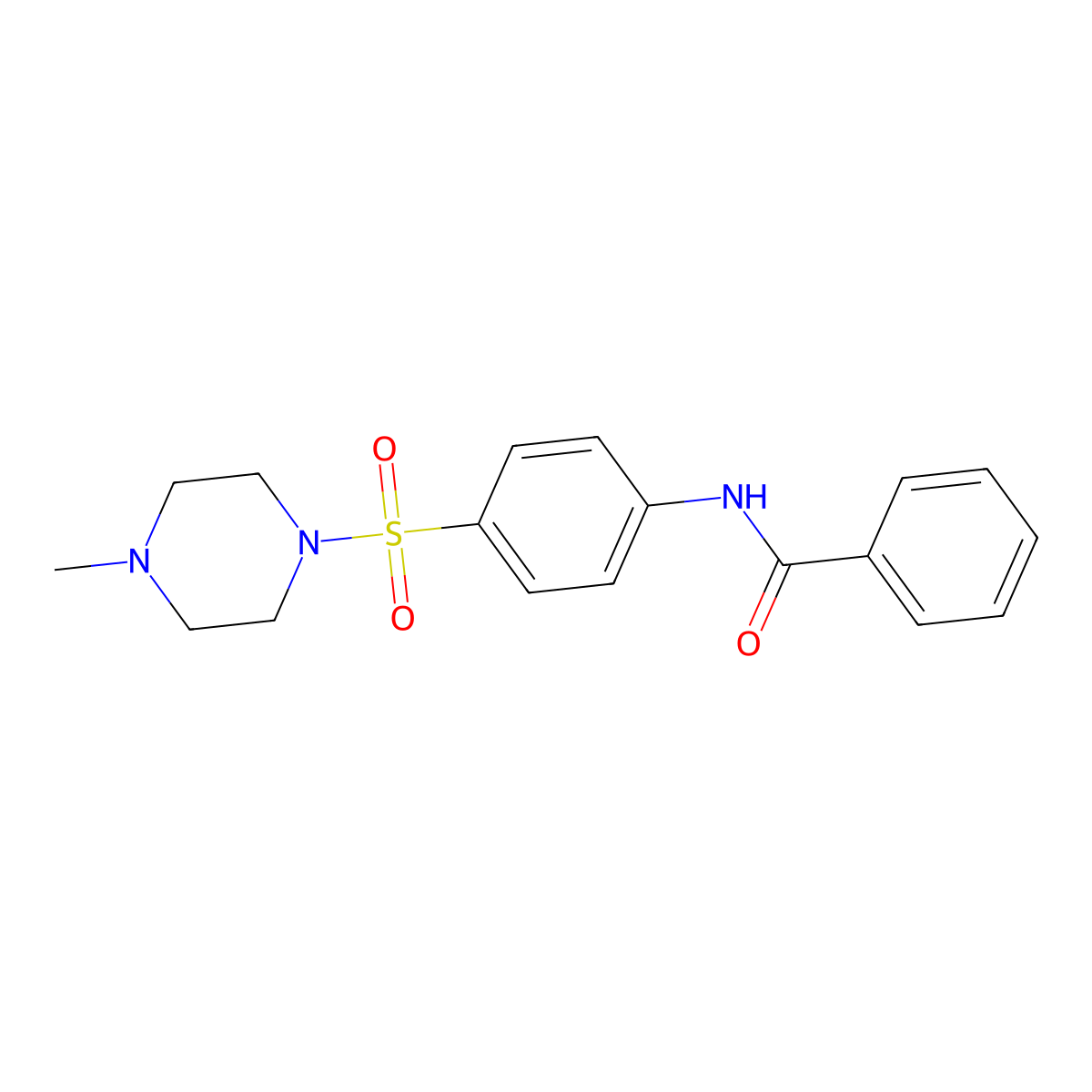 N-{4-[(4-methyl-1-piperazinyl)sulfonyl]phenyl}benzamide molecular structure, CAS 717867-56-6