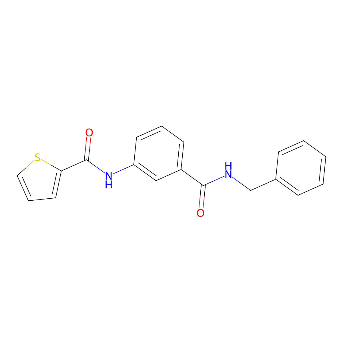 N-[3-(benzylcarbamoyl)phenyl]thiophene-2-carboxamide molecular structure, CAS 717867-72-6